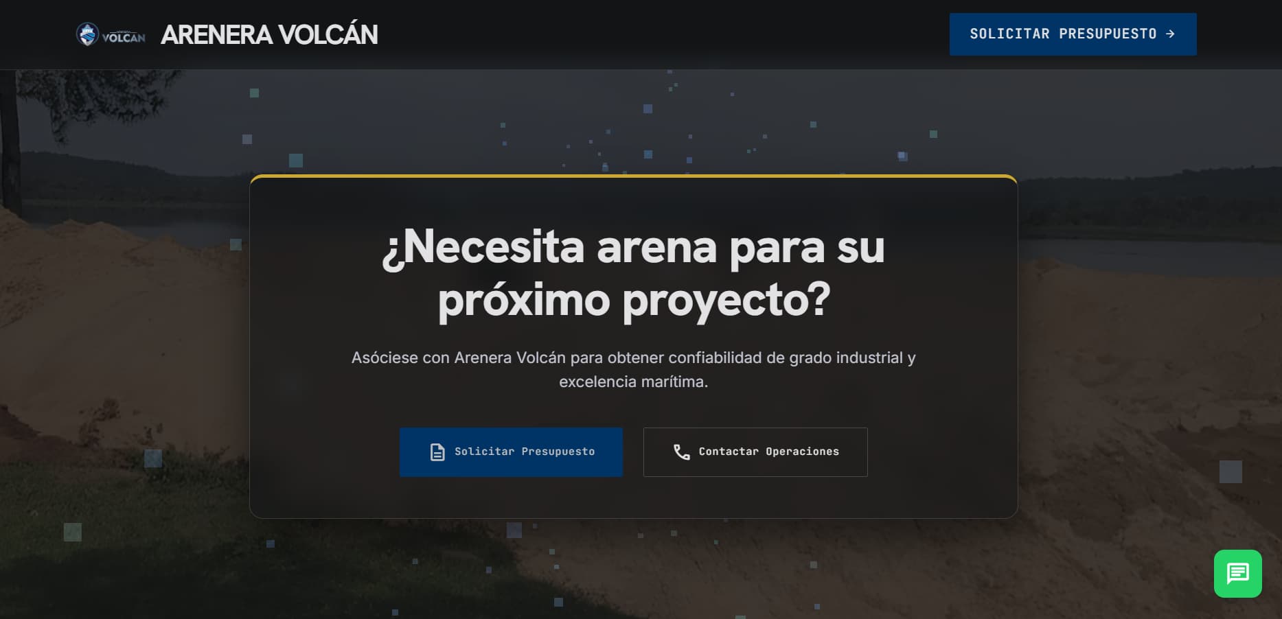 Arenera Volcán — detalle